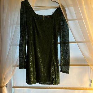 Emerald Green Long Sleeve Dress Lulus